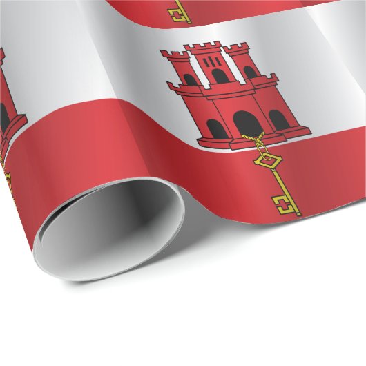 Gibraltar-Flagge Geschenkpapier (Rolleneckpunkt)