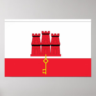Gibraltar-Flagge Poster