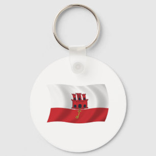 Gibraltar-Flagge Schlüsselanhänger