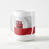 Gibraltar-Flagge Tasse (Vorderseite Links)