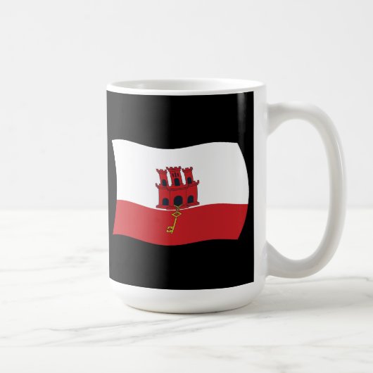 Gibraltar-Flagge Tasse (Rechts)