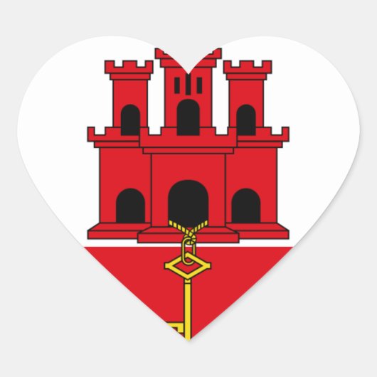 Gibraltar Herz-Aufkleber (Vorderseite)