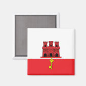 Gibraltar Hochwertige Flagge Magnet (Vorderseite/Rückseite)