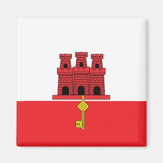 Gibraltar Hochwertige Flagge Magnet (Vorne)
