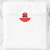 Gibraltar Hochwertige Flagge Runder Aufkleber (Tasche)