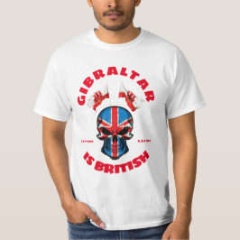 Gibraltar ist britischer T - Shirt 1704 Scull
