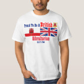 Gibraltar ist stolz auf seinen britischen T - Shir T-Shirt (Vorderseite)