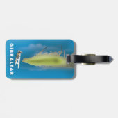 Gibraltar Karte Gepäckanhänger (Rückseite horizontal)