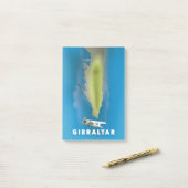 Gibraltar Karte Post-it Klebezettel (Auf Schreibtisch)