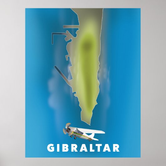Gibraltar Karte Poster (Vorne)