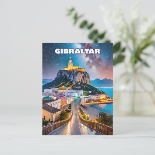 Gibraltar, Kreuzung von Horizonten und Reisen Postkarte (Stehend Vorderseite)