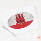 Gibraltar Ovaler Aufkleber (Umschlag)