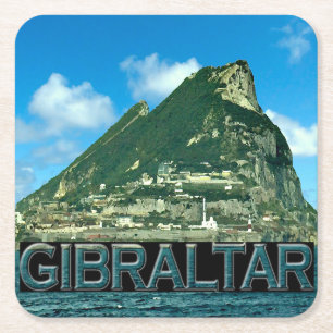 Gibraltar Rechteckiger Pappuntersetzer