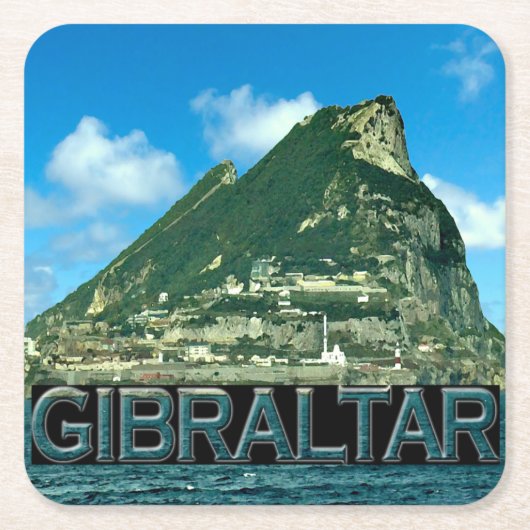 Gibraltar Rechteckiger Pappuntersetzer (Vorderseite)
