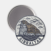 Gibraltar Reise Magnet (Vorderseite/Rückseite)