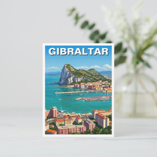 Gibraltar Reise Postkarte (Stehend Vorderseite)