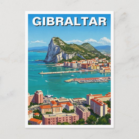 Gibraltar Reise Postkarte (Vorderseite)