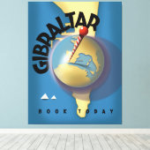 Gibraltar Reiseplakat Leinwanddruck (Insitu (Holzboden))