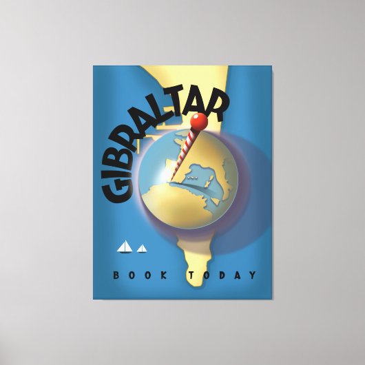 Gibraltar Reiseplakat Leinwanddruck (Vorderseite)
