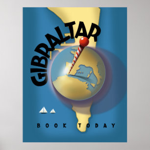 Gibraltar Reiseplakat Poster