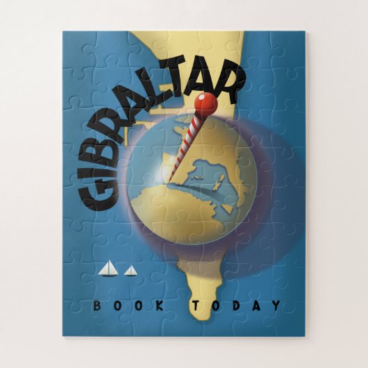 Gibraltar-Reiseposter Puzzle (Vertikal)