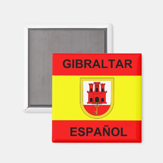 Gibraltar Spanisch Magnet (Vorderseite/Rückseite)