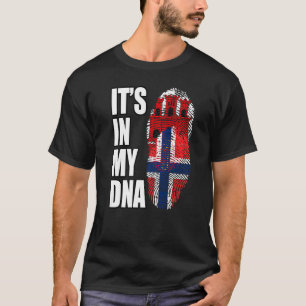 Gibraltar und Norwegisches Mix-DNA-Flag Heritage P T-Shirt
