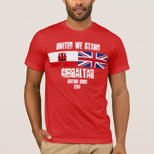 Gibraltar United We Stand T - Shirt Design (Vorderseite)