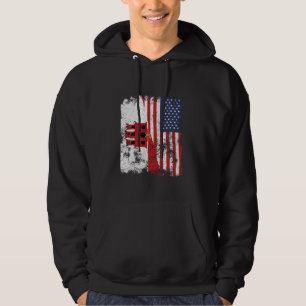 Gibraltar USA Flag gestört - Halbamerikaner Hoodie