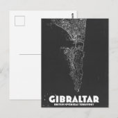 Gibraltar Vintage Karte (Vorne/Hinten)