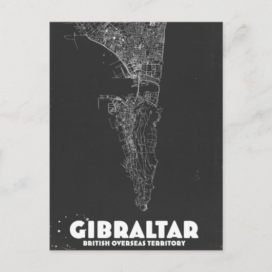 Gibraltar Vintage Karte (Vorderseite)