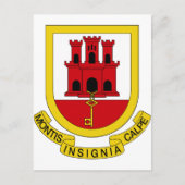 Gibraltar-Wappen Postkarte (Vorderseite)