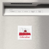 Gibraltar Wave Flag mit Namen Magnet (In Situ (Geschirrspüler))