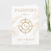 Gibraltar Wedding Destination Passport Weltkarte Einladung (Vorderseite)