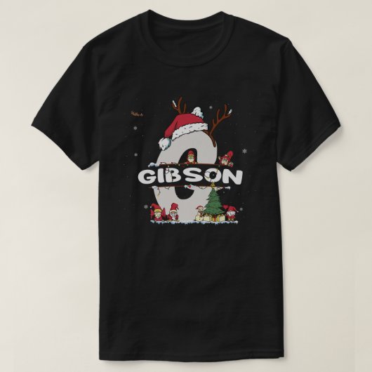 Gibson Christmasw Gibson Name für lustige Weihnach T-Shirt (Design vorne)