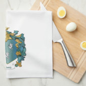 Gibson Coat of Arms and Ancient Tartan Geschirrtuch (Viertel Falte)