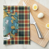Gibson Coat of Arms and Modern Tartan Handtuch (Viertel Falte)