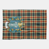 Gibson Coat of Arms and Modern Tartan Handtuch (Horizontal)