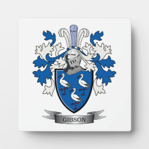 Gibson Familienwappen Coat of Arms Fotoplatte