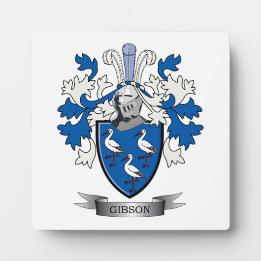 Gibson Familienwappen Coat of Arms Fotoplatte (Vorderseite)