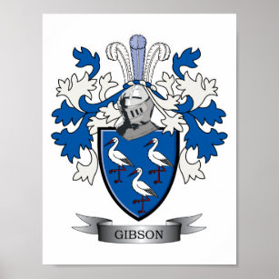 Gibson Familienwappen Coat of Arms Poster