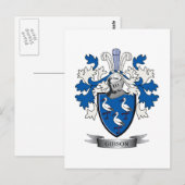 Gibson Familienwappen Coat of Arms Postkarte (Vorne/Hinten)