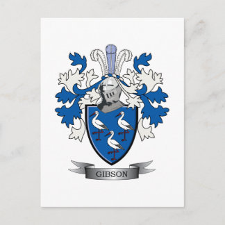 Gibson Familienwappen Coat of Arms Postkarte