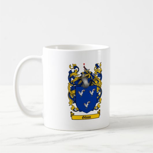 GIBSON-FAMILIENWAPPEN - GIBSON-WAPPEN KAFFEETASSE (Links)