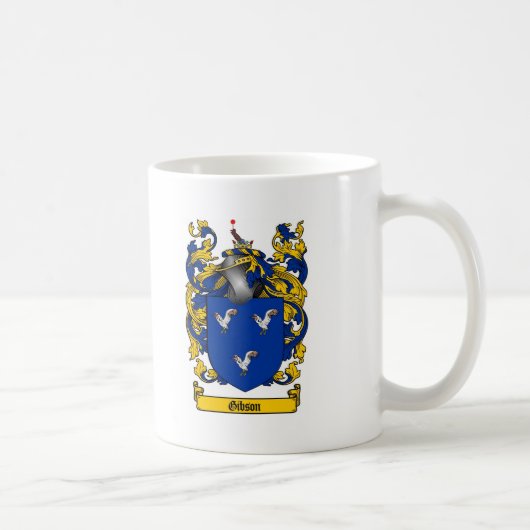 GIBSON-FAMILIENWAPPEN - GIBSON-WAPPEN KAFFEETASSE (Rechts)
