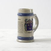 Gibson-Familienwappen Stein Bierglas (VorderseiteRechts)