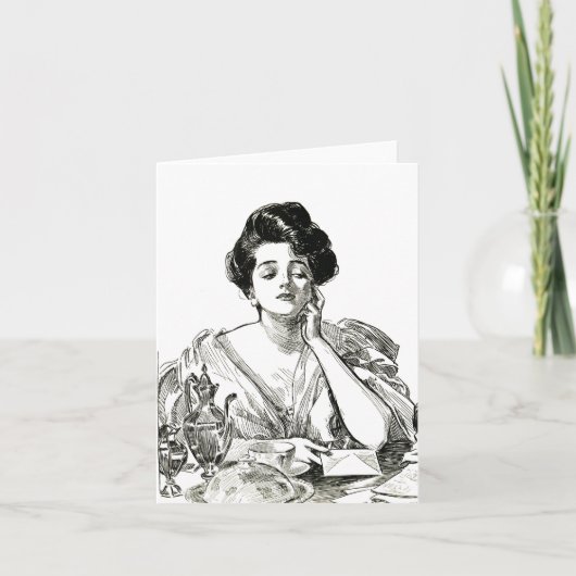 Gibson Girl Greeting Card Karte (Vorderseite)
