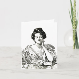 Gibson Girl Greeting Card Karte