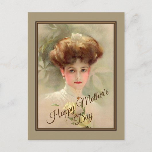 Gibson Girl Mothers Day Postkarte (Vorderseite)