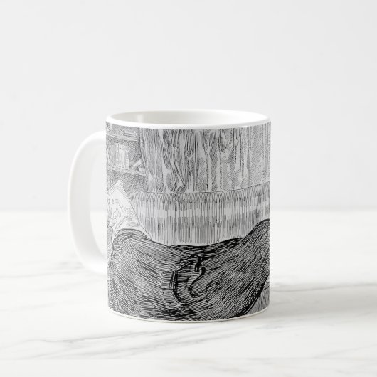 Gibson Girl Reading a Book Kaffeetasse (Vorderseite Links)